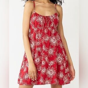 5 for $20 Deal- Rewind RED Front Tie Floral Sundress- Size XS